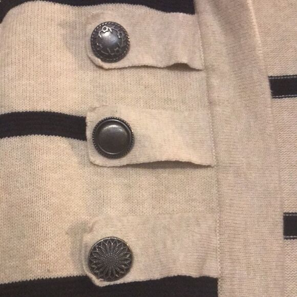 Christopher & Banks Cardigan Cream Blue L - Picture 6 of 9